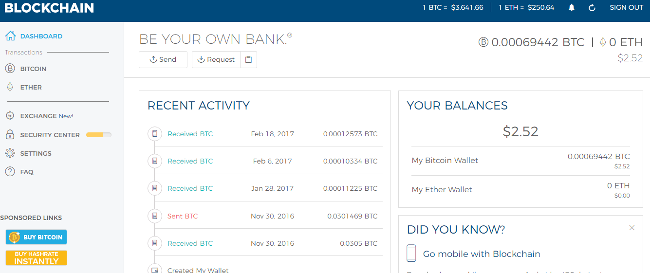 My Free Bitcoin Or !   Feucets E Wallet On Blockchain And Ethereum - 